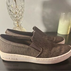 Michael Kors Dark Brown Slip-On Loafers